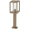 Image de Lucande Luminaire extérieur Ferda à intensité variable (Moderne) en Marron Aluminium (1 lampe,à E27), Borne lumineuse borne luminaire pour socle