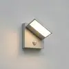 Image de Applique d'extérieur LED Lucande Silvan, gris pierre, avec capteur, IP54