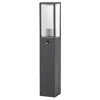 Image de Lindby Luminaire extérieur Peldar à intensité variable (Moderne) en Noir Aluminium (1 lampe,à E27), Borne lumineuse luminaire pour socle