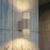 Image de Applique d'extérieur Lindby Lurinda, à 2 lampes, gris pierre, Ø 10 cm, IP44