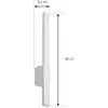 Image de Applique d'extérieur LED Lindby Sakari, blanche, aluminium, hauteur 50 cm
