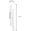 Image de Applique d'extérieur LED Lindby Sakari, blanche, aluminium, hauteur 59 cm