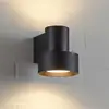 Image de Applique d'extérieur LED Lucande Elune, noir mat, éclairage vers le haut et
