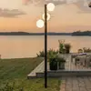 Image de Luminaire d'extérieur LED Lucande Asane, noir, à 3 lampes, 222 cm, CCT