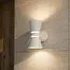Image de Applique d'extérieur LED Lucande Meravi, blanche, à 2 lampes, IP44