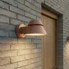 Image de Applique d'extérieur LED Lucande Moena, marron, métal, IP44