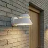 Image de Applique d'extérieur LED Lucande Moena, gris clair, métal, IP44
