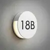 Image de Applique d'extérieur LED Lucande Advero, gris clair, numéro de maison, CCT