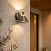 Image de Applique d'extérieur LED Lucande Tabena, noir mat, IP44, CCT