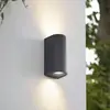 Image de Applique d'extérieur Lindby Aluvo, anthracite, 16 cm, IP65 Riffel