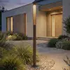 Image de Bornes lumineuses LED Lindby Fjorya, hauteur 90 cm, marron, IP65
