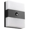 Image de PRIOS LED Applique extérieure Teekon (Moderne) en Noir Inox (1 lampe,à), pour mur extérieur/façade de maison terrasse und balcon