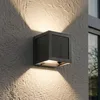 Image de PRIOS Avvin Applique murale LED d'extérieur avec détecteur de mouvement (moderne) en noir en autre métal, source lumineuse incluse - Applique murale de jardin