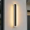 Image de Applique d'extérieur LED Lucande Ilora, noire, 60 cm, CCT, IP65