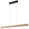 Image de quitani LED Suspension Lisene à intensité variable (Moderne) en Marron Aluminium e. a. pour Salon & Salle manger (1 lampe,à), Luminaire Lampe Plafond Plafonnier Suspendue