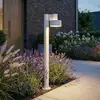 Image de Bornes lumineuses LED Lucande Elune, gris clair, IP44, hauteur 77 cm