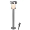Image de Lampadaire solaire Ancona Professional Duo Color, réversible à lumière & lumière blanche froide Blanche, Module solaire avec détecteur de mouvement et en verre véritable haute qualité, 2 niveaux de