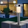 Image de Lampe solaire d'extérieur esotec ANCONA, détecteur de mouvement PIR DUO COLOR, éclairage de chemin, 2 modes de fonctionnement, MÉTAL, IP44 résistant aux intempéries, argent, H=42,5cm 102536