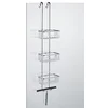 Image de Support de douche étagère douche panier avec 3 corbeilles à suspendre avec porte-serviettes et verre Raclette
