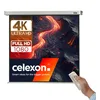 Image de celexon Pro Écran de Projection motorisé 130" | 240x240 cm 1:1 | Écran motorisé 4K, Full-HD pour Les Projections au Bureau et en Home Cinéma | pour Montage au Plafond/au Mur | avec télécommande