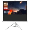 Image de celexon Economy Écran de projection trépied blanc 110" | 244x138cm 16:9 | Écran mobile & transportable 4K, Full-HD avec enrouleur manuel pour Home Cinéma, bureau et l'extérieur | Pied + poignée inclus