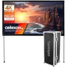 Image de celexon Écran de projection sur cadre pliable rétroprojection Mobile Expert 110" | 244x137 cm 16:9 | sur pied pour intérieur & plein air | pour vidéoprojecteurs 4K Full HD | valise à roulettes incluse