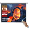 Image de celexon Basic Écran de Projection motorisé 110" | 200x200 cm 1:1 | Écran Full-HD 4K pour Le Home Cinéma ou présentations de Bureau | adapté au Montage Plafond ou au Mur | télécommande Incluse