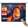 Image de celexon Basic Écran de Projection motorisé 100" | 200x150 cm 4:3 | Écran Full-HD 4K pour Le Home Cinéma ou présentations de Bureau | adapté au Montage Plafond ou au Mur | télécommande Incluse