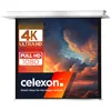Image de celexon Professional Plus Écran de projection encastrable motorisé 110" | 200x200 cm 1:1 | Écran de cinéma maison 4K Full HD pour vidéoprojecteurs | installation au plafond | interrupteur mural fourni