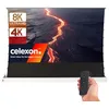 Image de celexon HomeCinema Plus CLR UST Écran de Projection motorisé 110" Blanche | 243x137 cm 16:9 | Écran encastrable et enroulement à Ciseaux au Sol 8K/Full HD pour projecteurs à Ultra-Courte focale