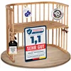 Image de babybay Maxi lit cododo en bois de hêtre massif / compact et modulable / hauteur du lit réglable en continu / lit bébé évolutif (vernis naturel) / Sans matelas
