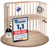 Image de babybay Maxi lit cododo en bois de hêtre massif / compact et modulable / hauteur du lit réglable en continu / lit bébé évolutif (naturel non traité) / Sans matelas