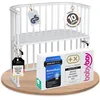 Image de babybay Original lit cododo en bois de hêtre massif / compact et modulable / hauteur du lit réglable en continu / lit bébé évolutif (peint en blanc) / Sans matelas