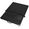Image de Aixcase Keyboard 1H PS2/USB Trackball Black, AIX-19K1UKDETB-B (Black)