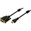 Image de LogiLink CH0004 Câble HDMI en ferrite core vers DVI Mâle/Mâle 2 m Noir