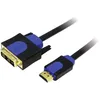 Image de LogiLink CHB3101 Câble HDMI V1.4 avec Ethernet vers DVI Mâle/Mâle 1 m + Colour box avec Logo Noir