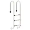 Image de Zelsius Echelle de Piscine à 3 marches en Acier Inoxydable V2A | 50,2 x 36,5 x 158 cm - Argent | avec Protection antidérapante | Escalier de Piscine
