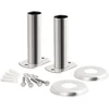 Image de Zelsius Support d'échelle de piscine en acier inoxydable | Ø 40 mm | Kit de montage pour échelle de piscine avec tube à bride | Manchon pour échelle de piscine | Support d'échelle à bride stable,