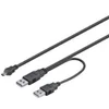 Image de M-CAB 2 x USB A - Mini USB B 0.6 m 0.6m Mini-USB B 2 x USB A Noir câble USB - câbles USB (0,6 m, Mini-USB B, 2 x USB A, Mâle/Mâle, Noir, Droit)