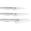 Image de KAI Seki Magoroku Shoso Ensemble de Couteaux 3 Pièces - Couteau Utilitaire 12 cm, Couteau Utilitaire 15 cm, Santoku 16,5 cm - Acier 5CR15MoV 56 (±1) HRC - Fabriqué au Japon
