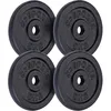 Image de ScSPORTS Jeu de Disques d haltères de 20 kg (4 x 5 kg), Disque en Fonte, Alésage 30/31 mm