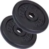 Image de ScSPORTS Set de disques d'haltère de 10 kg 2 x 5 kg poids en fonte avec trou de perçage 30/31 mm - contrôlé par Intertek + examen réussi