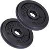 Image de ScSPORTS Poids disques d'haltères de 5 kg en fonte 2 x 2,5 kg Alésage de 30/31 mm