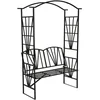 Image de TecTake Arceau à rosiers avec BANC Tuteur Colonne de Jardin Arche à rosiers