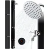 Image de AREBOS Douche Solaire | 35 litres | 216cm | INCL. Capot de Protection |avec thermomètre intégré | pommeau de Douche Rond | avec Douche de Pied | |Noir