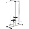 Image de Gorilla Sports® Station Tirage Musculation - Ajustable, 2 Poignées, Poulie Haute et Basse, Charge Max 280 kg, Noir / Blanc - LAT Pulldown Machine, Musculation, Dos, Fitness, Materiel, Sport, Maison