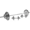 Image de Gorilla Sports Trio d'haltères chromés (avec disques et Barres) - kit 100 kg
