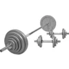 Image de Gorilla Sports Set d'haltères Barre Longue en Fonte 97,5 Kg