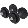 Image de Gorilla Sports kit haltères courts avec disques à revêtement plastique 20 Kg - 2x10kg