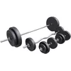 Image de GORILLA SPORTS® Ensemble d'haltères   100 kg, barre d'haltères longue 170 cm, barre curl 120 cm, 2 haltères courts 30 mm, poids 4 x 1,25 kg/4 x 2,5 kg/2 x 5 kg/2 x 10 kg/2 x 15 kg, 8 fermetures